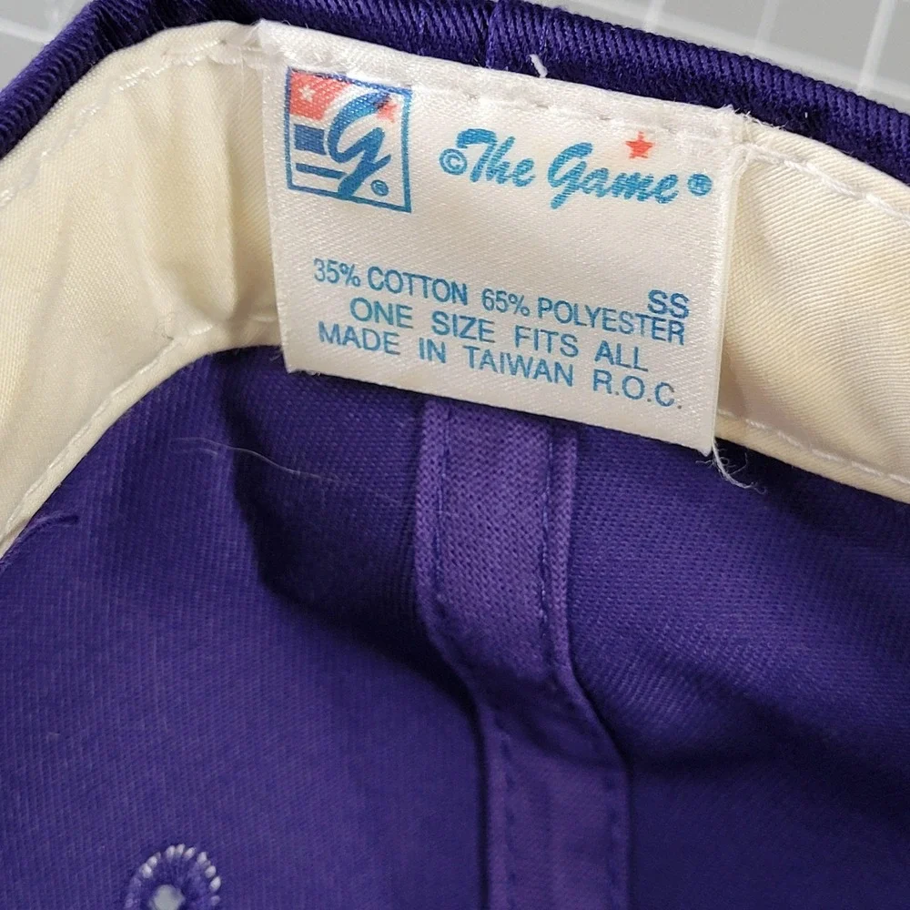 Vintage LSU‎ Tigers Hat SnapBack Purple The Game Louisiana State Cap Taiwan 90s